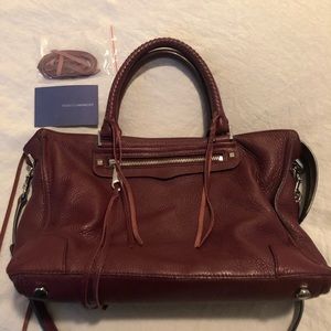 Rebecca Minkoff Regan Satchel Tote Burgundy